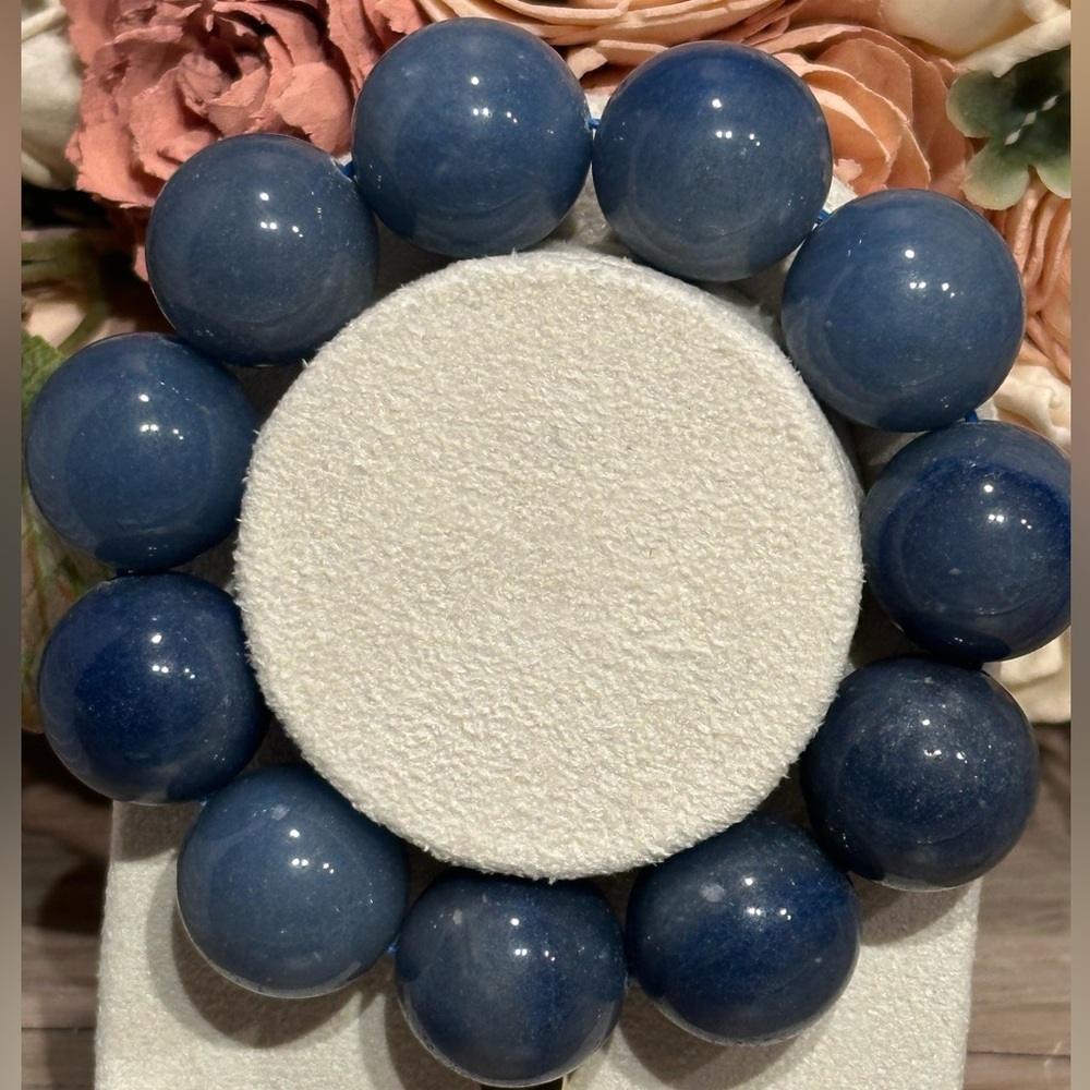 Blue Aventurine Bracelet 20mm Size 6.5